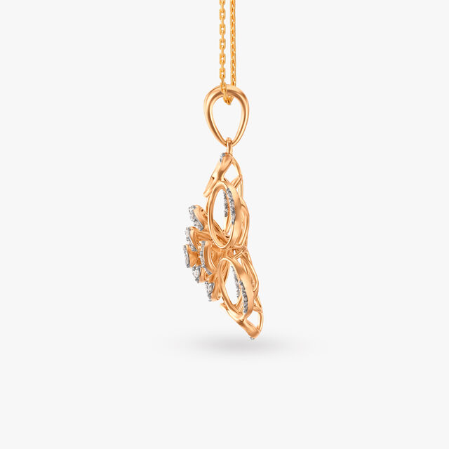 Floral Grace Diamond Pendant 2
