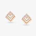 Geometric Eclectic Diamond Stud Earrings 