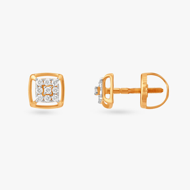 Understated Radiance Diamond Stud Earrings 2
