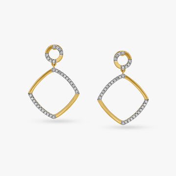 Geometric Charm Drop Earrings