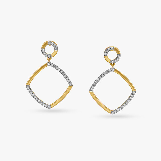 Geometric Charm Drop Earrings,,hi-res 