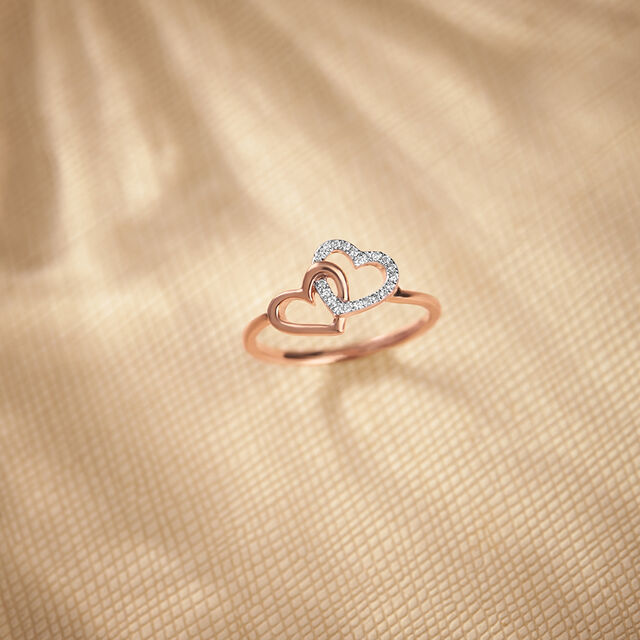 Subtle Heart Diamond Ring 