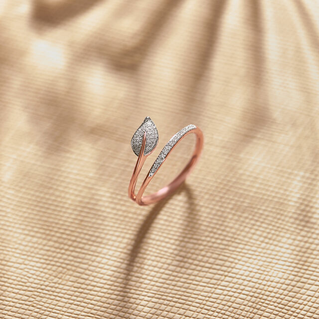 Classy Leafy Diamond Ring 