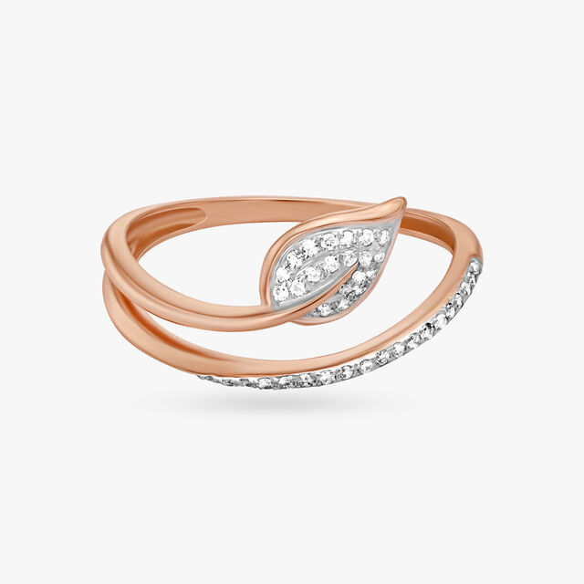 Classy Leafy Diamond Ring 4