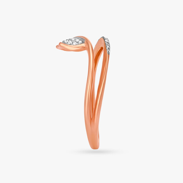 Classy Leafy Diamond Ring 5