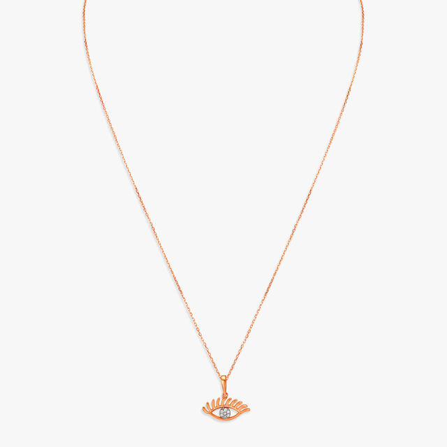 Lovely Eyes Diamond Pendant with Chain 2