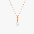 Graceful Pearl and Diamond Pendant with Chain 