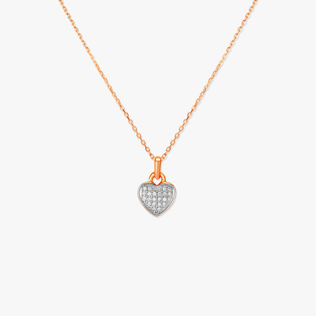 Lovely Heart Diamond Pendant with Chain,,hi-res 3