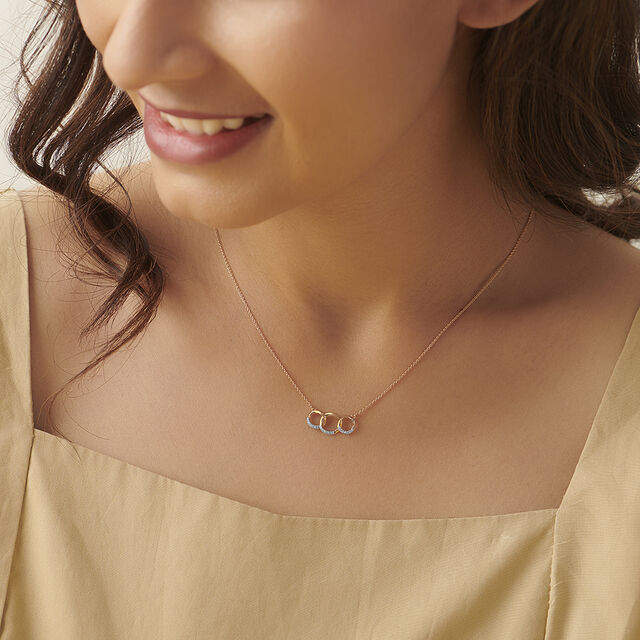 Circular Diamond Pendant with Chain,,hi-res 2