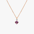 Beautiful Diamond and Amethyst Pendant with Chain,,hi-res 