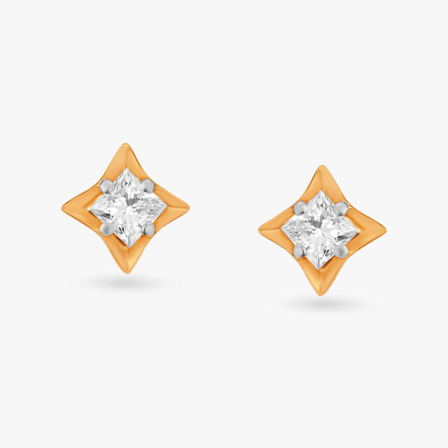 Modern Sophistication Diamond Stud Earrings 