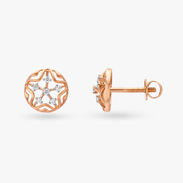 Sparkling Diamond Stud Earrings 2