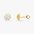 Checkerboard Diamond Stud Earrings 2
