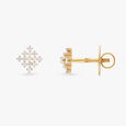 Square Diamond Stud Earrings 2