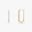 Sleek Diamond Hoop Earrings 2