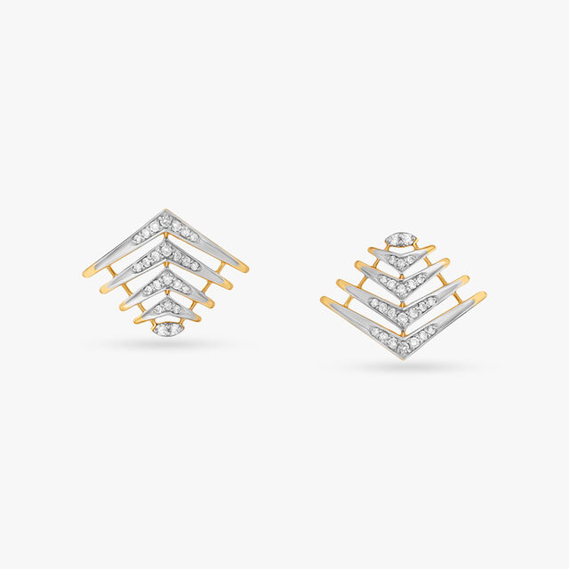 Ascending Art Diamond Stud Earrings 2