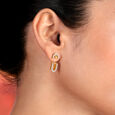Contemporary Sparkle Diamond Stud Earrings 3
