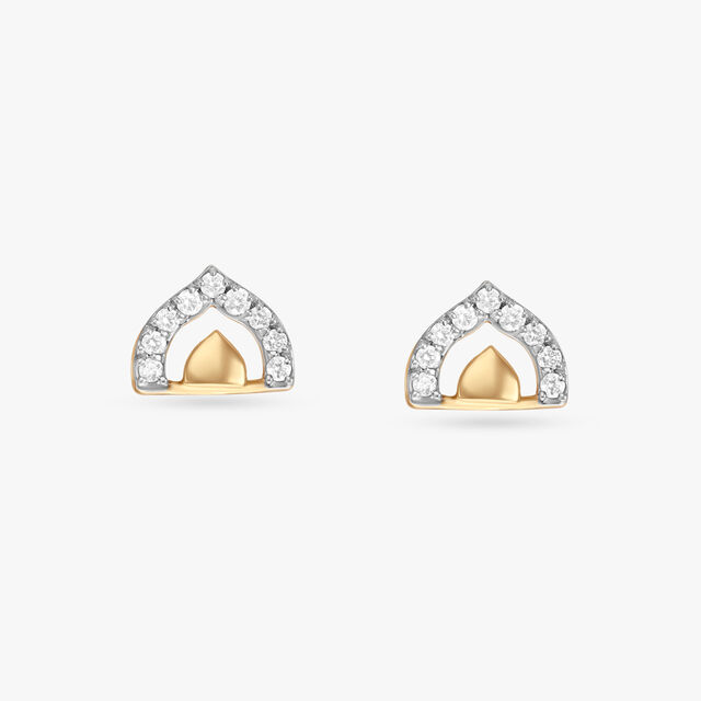 Contemporary Sparkle Diamond Stud Earrings 7