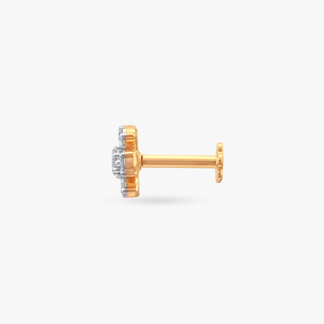 Glimmer Petal Diamond Nose Pin