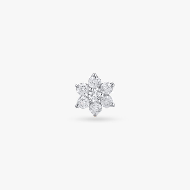 Petal Sparkle Diamond Nose Pin