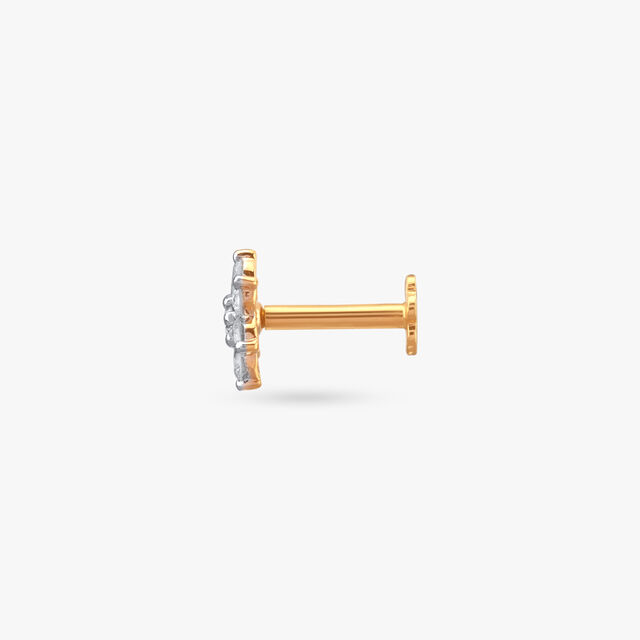 Petal Sparkle Diamond Nose Pin