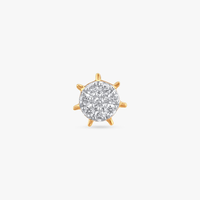 Sunlit Spark Diamond Nose Pin