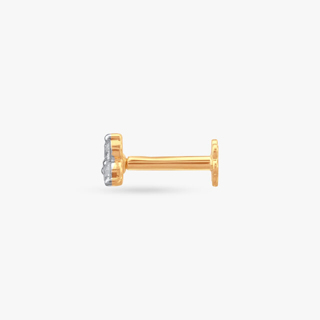 Triangle Gleam Diamond Nose Pin 3