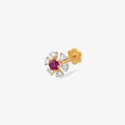 Ruby Blossom Diamond Nose Pin 