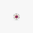 Ruby Blossom Diamond Nose Pin 2