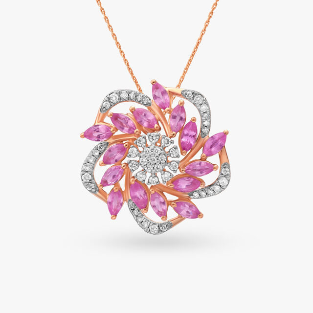 Blushing Blossom Diamond Pendant 