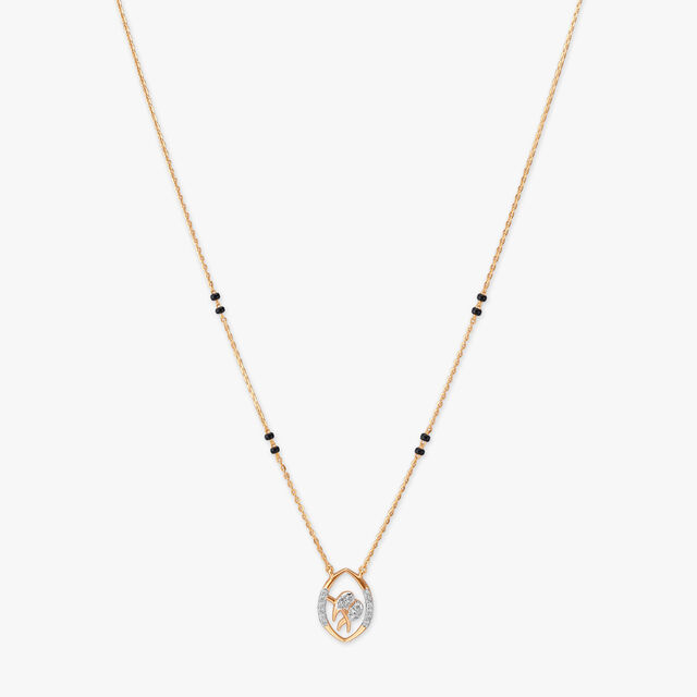 Leaf Delight Diamond Mangalsutra 3