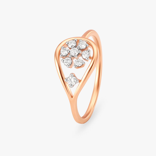 Rainflower Diamond Finger Ring