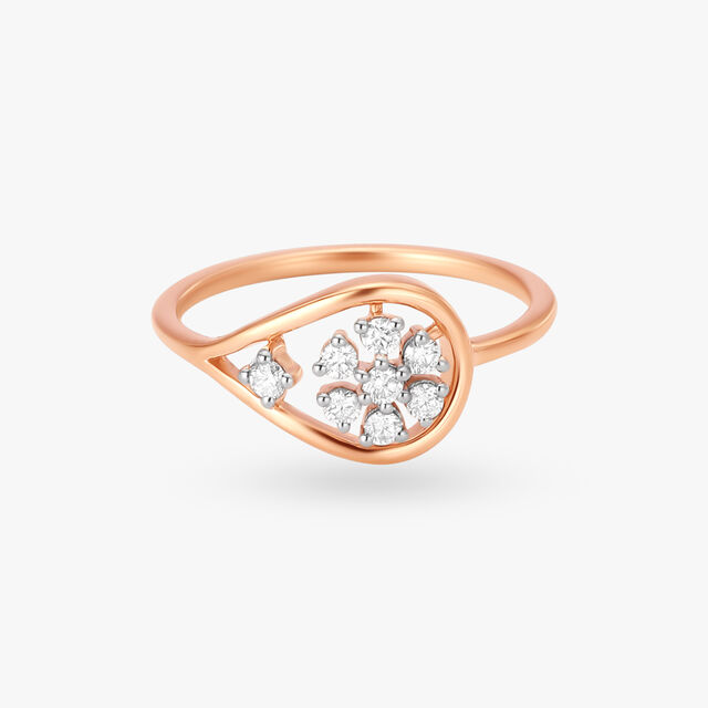 Rainflower Diamond Finger Ring