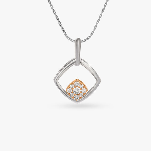 Modern Diamond Pendant and Earrings Set 2