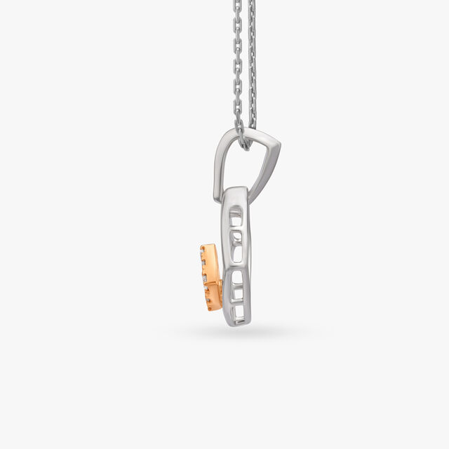 Modern Diamond Pendant and Earrings Set 3