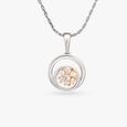 Concentric Florals Diamond Pendant and Earrings Set 2