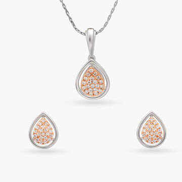 Drops of Radiance Diamond Pendant and Earring Set
