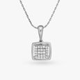 Dancing Squares Diamond Pendant and Earrings Set 2