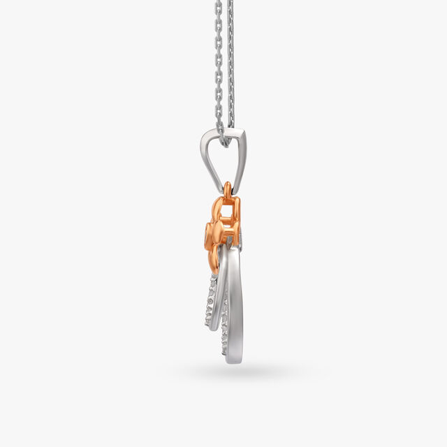 Loop Bloom Diamond Pendant and Earrings Set 3
