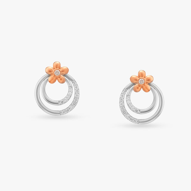 Loop Bloom Diamond Pendant and Earrings Set 4