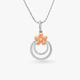 Cutesy Florals Diamond Pendant and Earrings Set 2