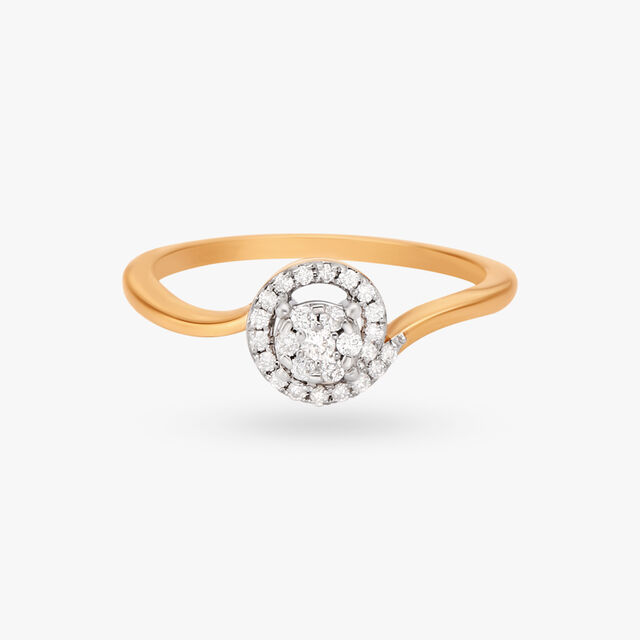 Halo Diamond Finger Ring