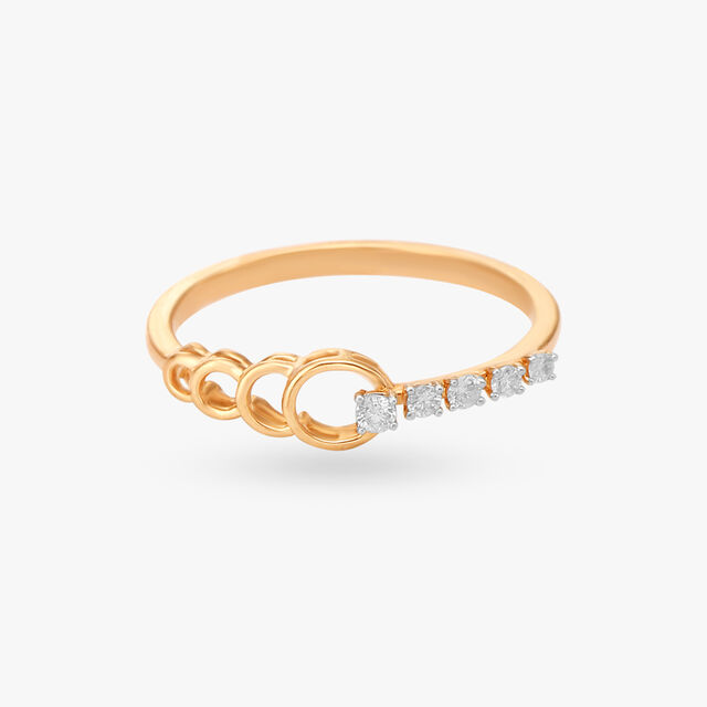 Looped Diamond Finger Ring
