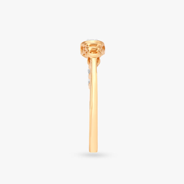 Looped Diamond Finger Ring