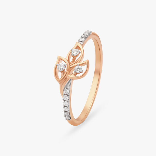 Leafy Shimmers Finger Ring