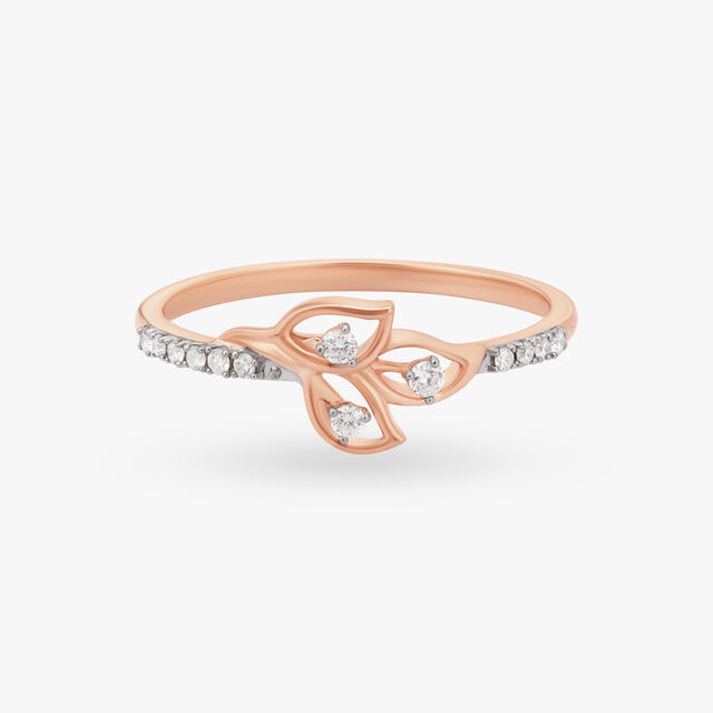 Leafy Shimmers Finger Ring