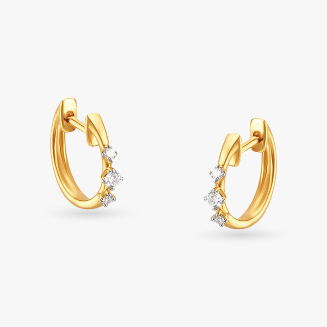 Timeless Fusion Diamond Hoop Earrings 