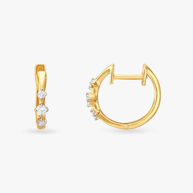 Timeless Fusion Diamond Hoop Earrings 2