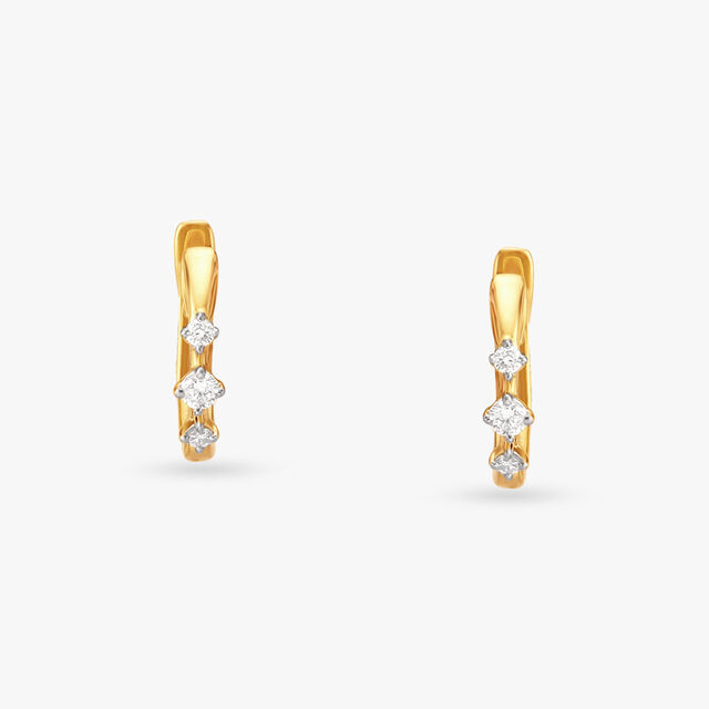 Timeless Fusion Diamond Hoop Earrings 3
