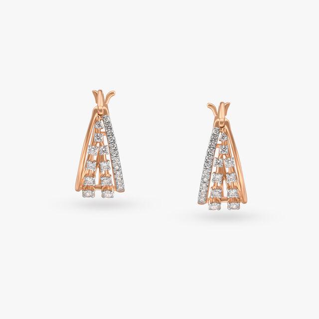 Undeniable Dazzle Diamond Hoop Earrings 3